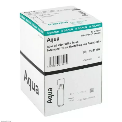 AQUA AD injectabilia Miniplasco connect Inj. roztok, 20X20 ml