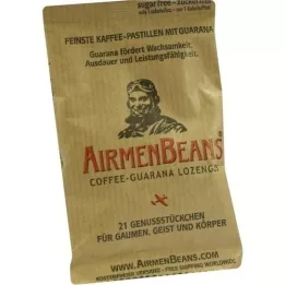AIRMENBEANS Nejjemnější kávové pastilky s guaranou, 21 ks