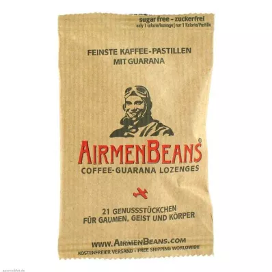 AIRMENBEANS Nejjemnější kávové pastilky s guaranou, 21 ks