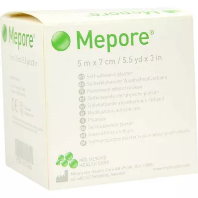 MEPORE Obvaz na rány nesterilní 7 cmx5 m, 1 ks