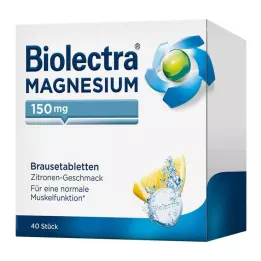BIOLECTRA Šumivé tablety Magnesium 150 mg Lemon, 40 ks