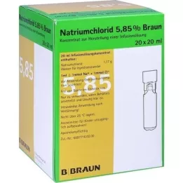 NATRIUMCHLORID 5,85% hnědá MPC Infuzní roztok, 20X20 ml