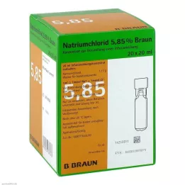 NATRIUMCHLORID 5,85% hnědá MPC Infuzní roztok, 20X20 ml