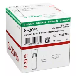 GLUCOSE 20% B.Braun Mini Plasco connect Inj. roztok, 20X10 ml