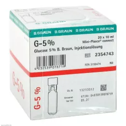GLUCOSE 5% B.Braun Mini Plasco connect Inj. roztok, 20X10 ml