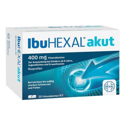 IBUHEXAL akutní 400 potahovaných tablet, 50 ks