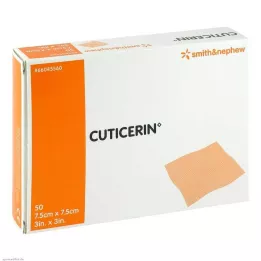 CUTICERIN Gáza 7,5x7,5 cm s masťovým povlakem, 50 ks