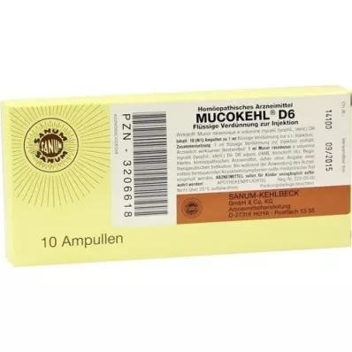 MUCOKEHL Ampule D 6, 10X1 ml