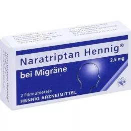 NARATRIPTAN Hennig na migrénu 2,5 mg potahované tablety, 2 ks