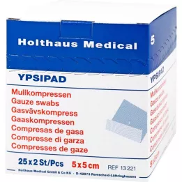 MULLKOMPRESSEN Ypsipad 5x5 cm sterilní 8x, 25X2 ks