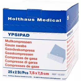 MULLKOMPRESSEN Ypsipad 7,5x7,5 cm sterilní 8x, 25X2 ks