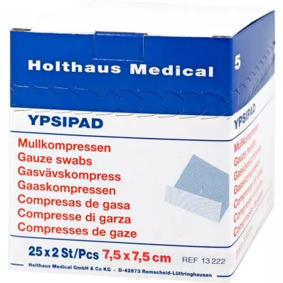 MULLKOMPRESSEN Ypsipad 7,5x7,5 cm sterilní 8x, 25X2 ks