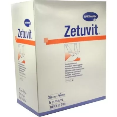 ZETUVIT Absorpční obklady sterilní 20x40 cm, 5 ks