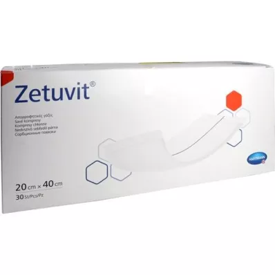 ZETUVIT Absorpční nesterilní obklady 20x40 cm, 30 ks