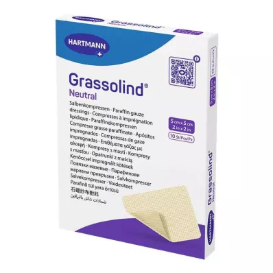 GRASSOLIND Masťové obklady 5x5 cm sterilní, 10 ks