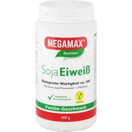 MEGAMAX Sójový protein vanilkový v prášku, 400 g