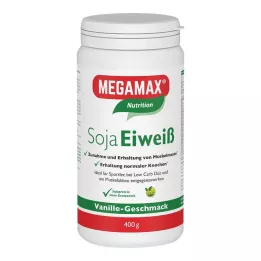 MEGAMAX Sójový protein vanilkový v prášku, 400 g