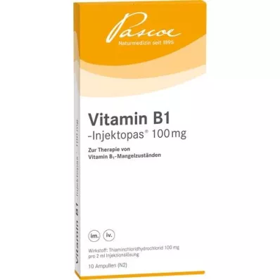 VITAMIN B1 INJEKTOPAS 100 mg injekční roztok, 10X2 ml