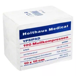 MULLKOMPRESSEN Ypsipad 10x10 cm nesterilní 8x, 100 ks