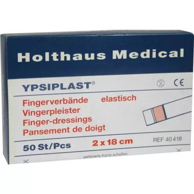FINGERVERBAND Ypsiplast 2x18 cm elastická kůže, 50 ks FINGERVERBAND Ypsiplast 2x18 cm elastická kůže, 50 ks