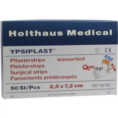 PFLASTERSTRIPS Ypsiplast voděodolný 2,5x7,2 cm, 50 ks