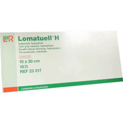 LOMATUELL H Mastný tyl 10x30 cm sterilní, 10 ks