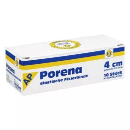 PORENA elastický gázový obvaz 4 cm bílý bez cella, 10 ks