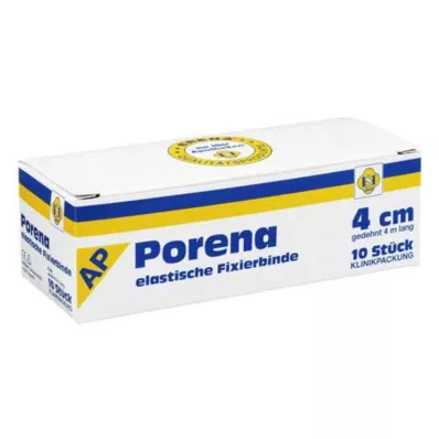 PORENA elastický gázový obvaz 4 cm bílý bez cella, 10 ks PORENA elastický gázový obvaz 4 cm bílý bez cella, 10 ks
