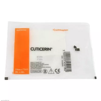 CUTICERIN Gáza 7,5x7,5 cm s masťovým povlakem, 1 ks