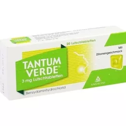 TANTUM VERDE 3 mg pastilka s citronovou příchutí, 20 ks