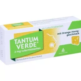 TANTUM VERDE 3 mg pastilka s pomerančovo-medovou příchutí, 20 ks