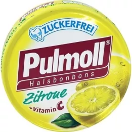 PULMOLL Citronové bonbóny bez cukru, 50 g