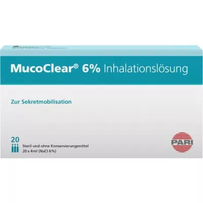 MUCOCLEAR 6% inhalační roztok NaCl, 20X4 ml