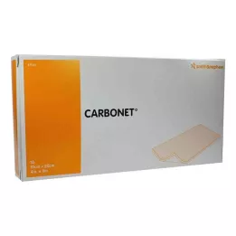 CARBONET Zápach pohlcující obvaz na rány 10x20 cm s aktivním uhlím, 10 ks
