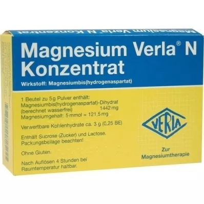 MAGNESIUM VERLA N Koncentrát Plv.e.L.pro příjem, 20 ks