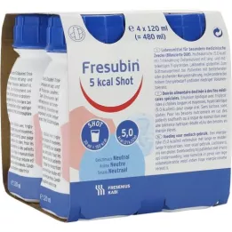 FRESUBIN 5 kcal SHOT Neutrální roztok, 4X120 ml