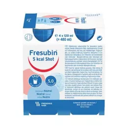 FRESUBIN 5 kcal SHOT Neutrální roztok, 4X120 ml
