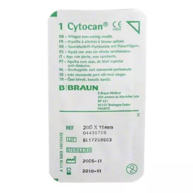 CYTOCAN Portová kanyla 20 G 15 mm, 1 ks