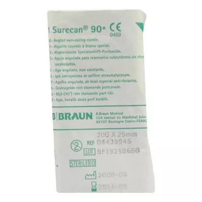 Surecan kanyla 20 Gx25 mm úhlová (1 kus)