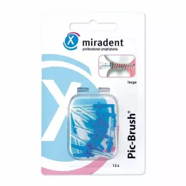 MIRADENT Interd.Pic-Brush náhradní štětec velký modrý, 12 ks