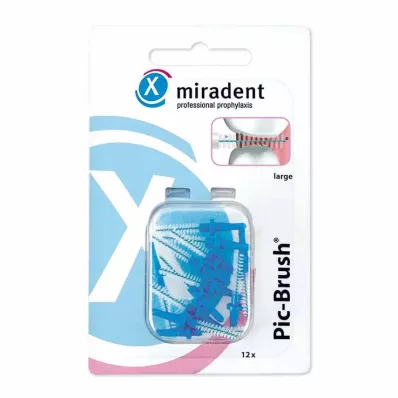 MIRADENT Interd.Pic-Brush náhradní štětec velký modrý, 12 ks