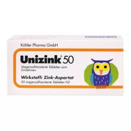 UNIZINK 50 entericky potahovaných tablet, 50 ks