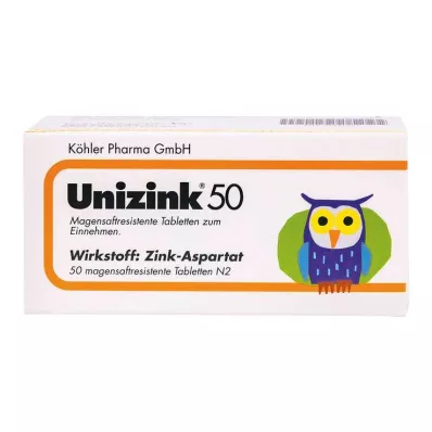 UNIZINK 50 entericky potahovaných tablet, 50 ks