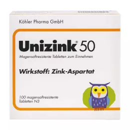 UNIZINK 50 entericky potahovaných tablet, 100 ks