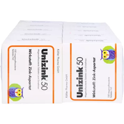 UNIZINK 50 potahovaných tablet, 10X100 ks