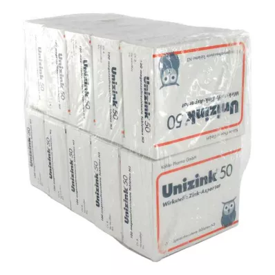 UNIZINK 50 potahovaných tablet, 10X100 ks