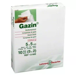 GAZIN Gáza komp.5x5 cm sterilní 8x, 5x2 ks