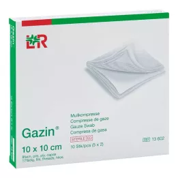 GAZIN Gáza 10x10 cm sterilní 8x, 5x2 ks