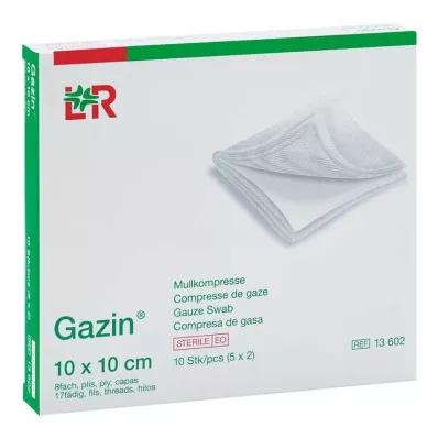 GAZIN Gáza 10x10 cm sterilní 8x, 5x2 ks