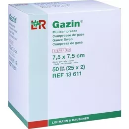 GAZIN Gáza komp.7,5x7,5 cm sterilní 8x, 25X2 ks